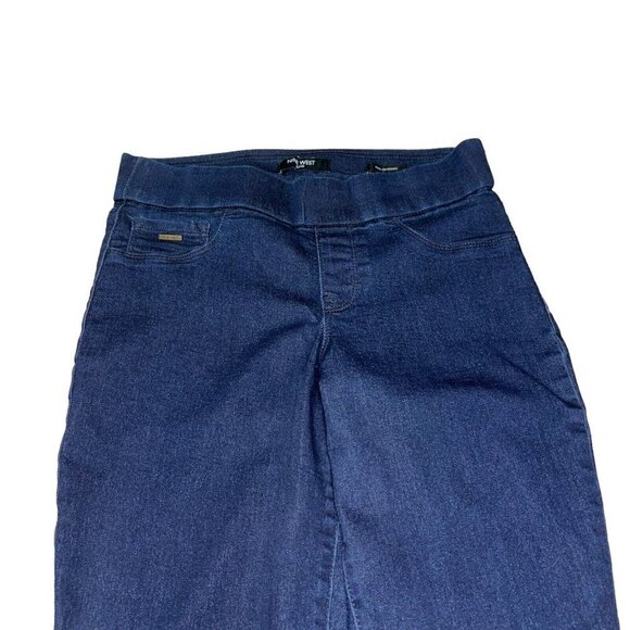 Nine West Women's Size 4 Pull on Skinny Jeans Jeggings Dark Wash Elastic Waist - Picture 4 of 7